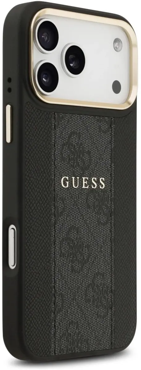Guess 4G Stripe MagSafe Hoesje - iPhone 17 Pro Max - Zwart - afbeelding 2 van 6