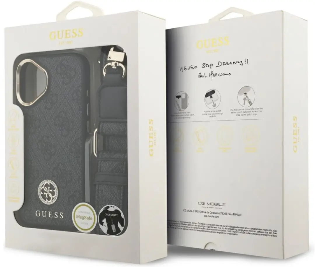 Guess 4G Strass Logo MagSafe Hoesje - iPhone 17 - Zwart - afbeelding 2 van 6