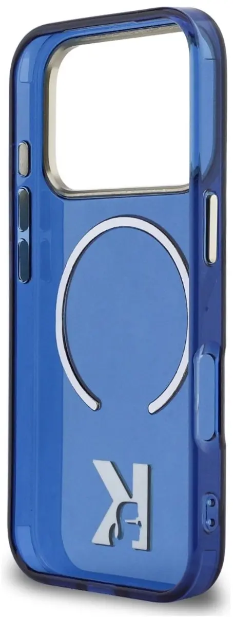 Karl Lagerfeld IML K Head Logo MagSafe Hoesje iPhone 17 Pro - Blauw - afbeelding 3 van 6
