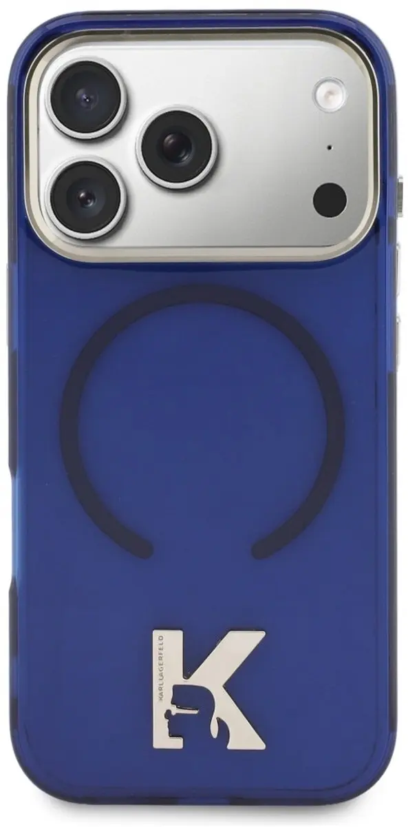 Karl Lagerfeld IML K Head Logo MagSafe Hoesje iPhone 17 Pro - Blauw - afbeelding 6 van 6