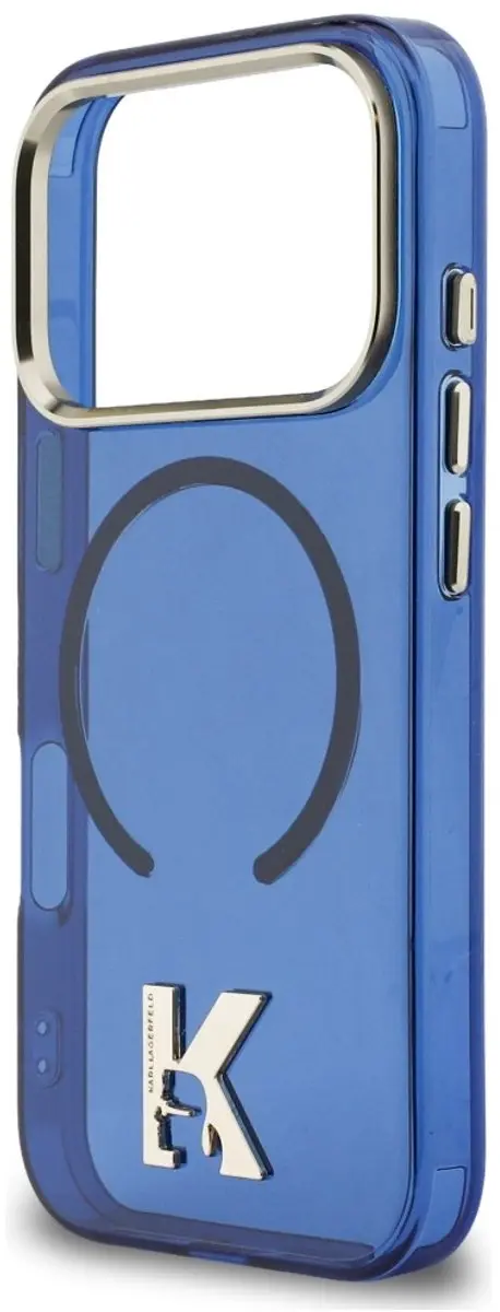 Karl Lagerfeld IML K Head Logo MagSafe Hoesje iPhone 17 Pro - Blauw - afbeelding 4 van 6