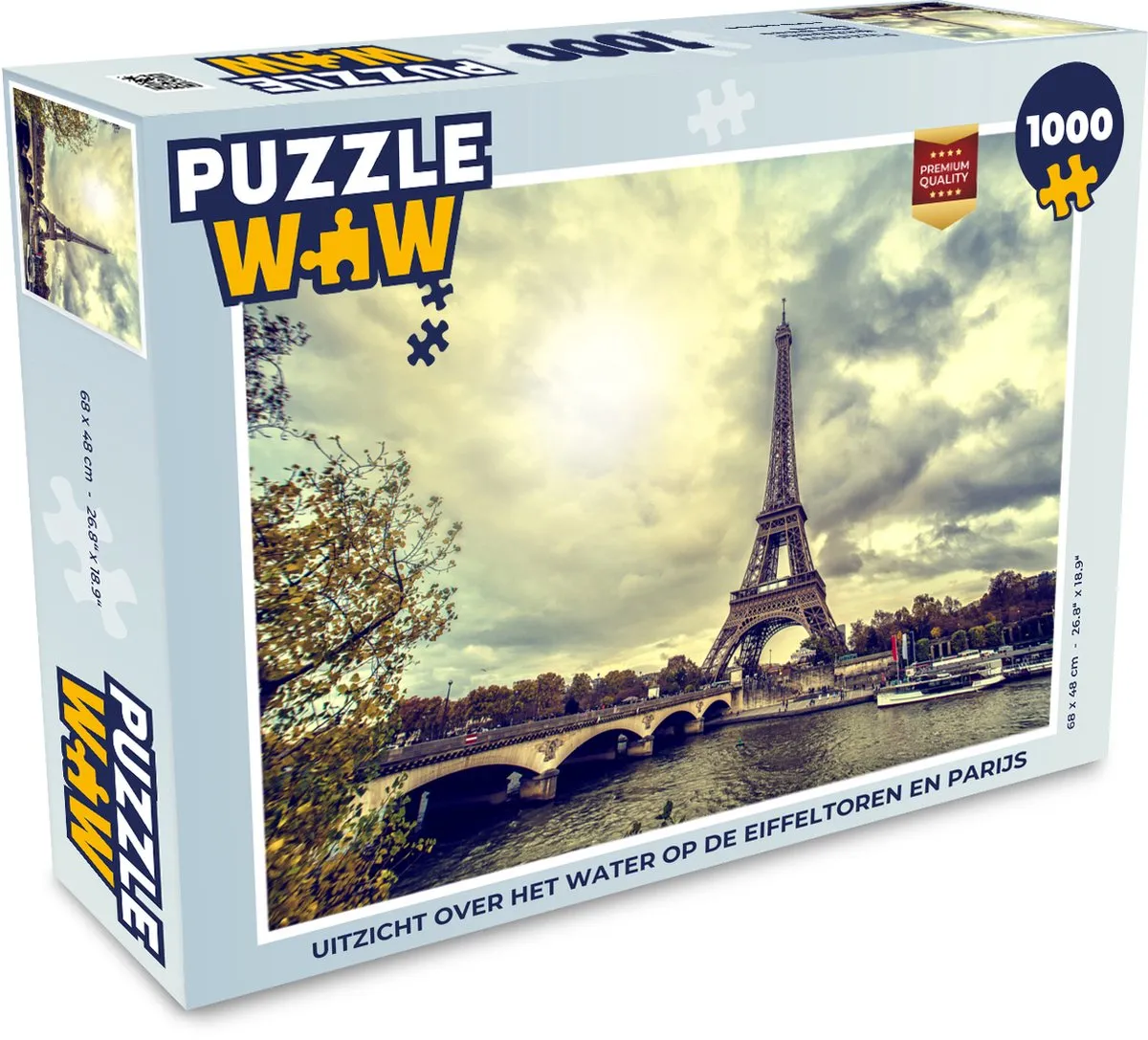 PuzzleWow Legpuzzel Eiffeltoren Parijs 1000 Stuks - Multicolor