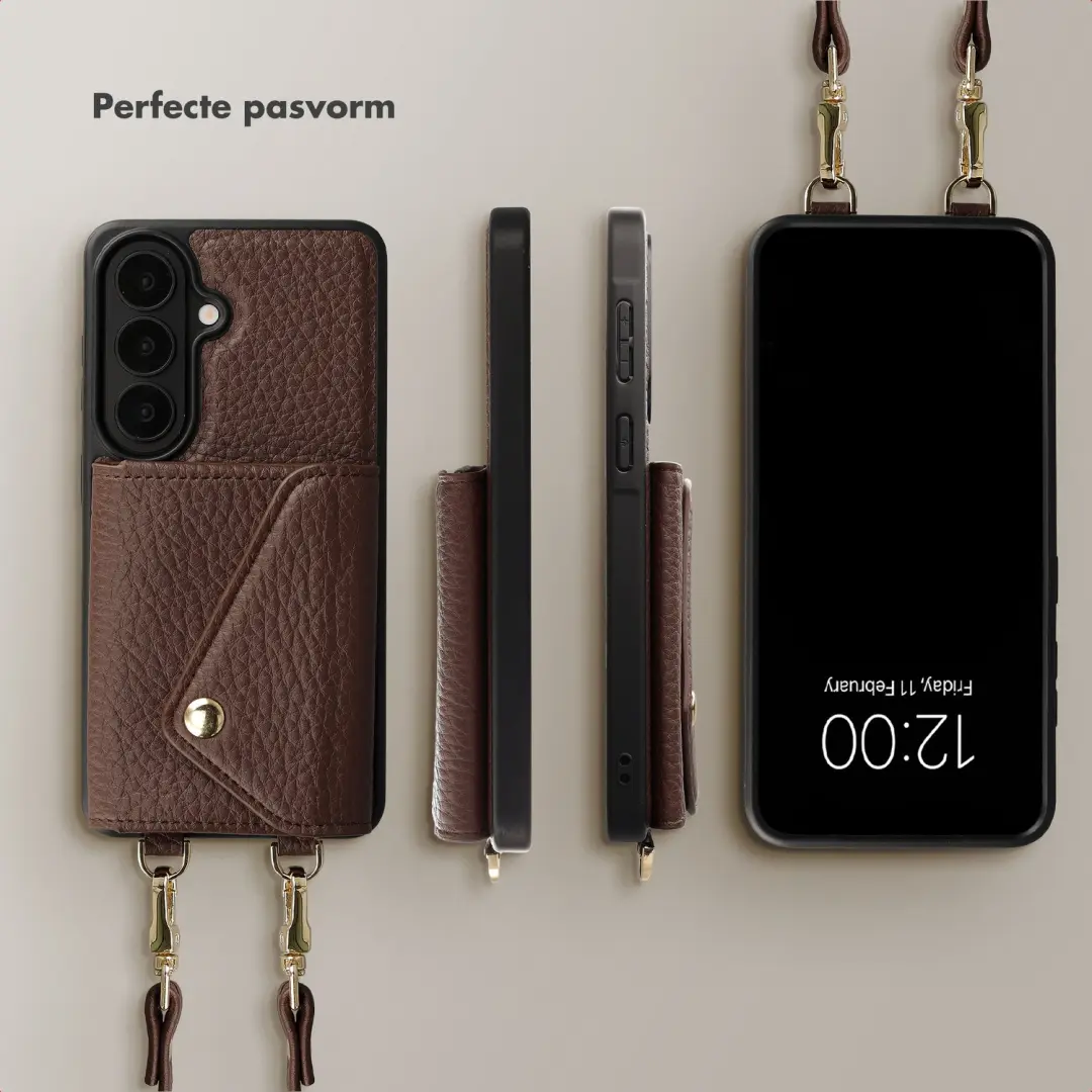 Selencia Sera Koordhoes Samsung Galaxy S26 FE - Chocolate Brown - afbeelding 4 van 5