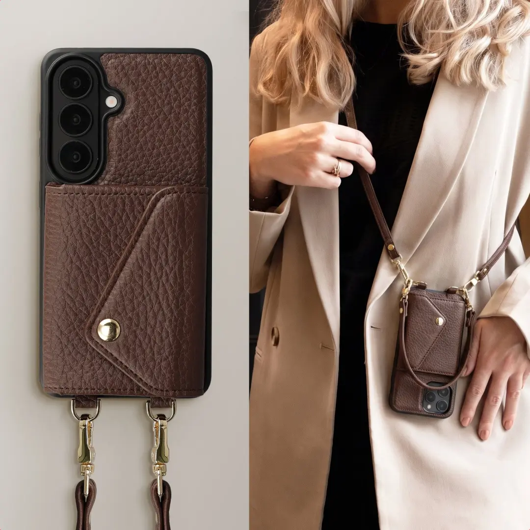 Selencia Sera Koordhoes Samsung Galaxy S26 FE - Chocolate Brown - afbeelding 2 van 5