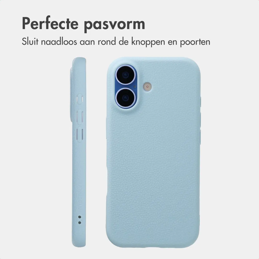 Imoshion Texture Backcover iPhone 16 - Lichtblauw - afbeelding 5 van 6