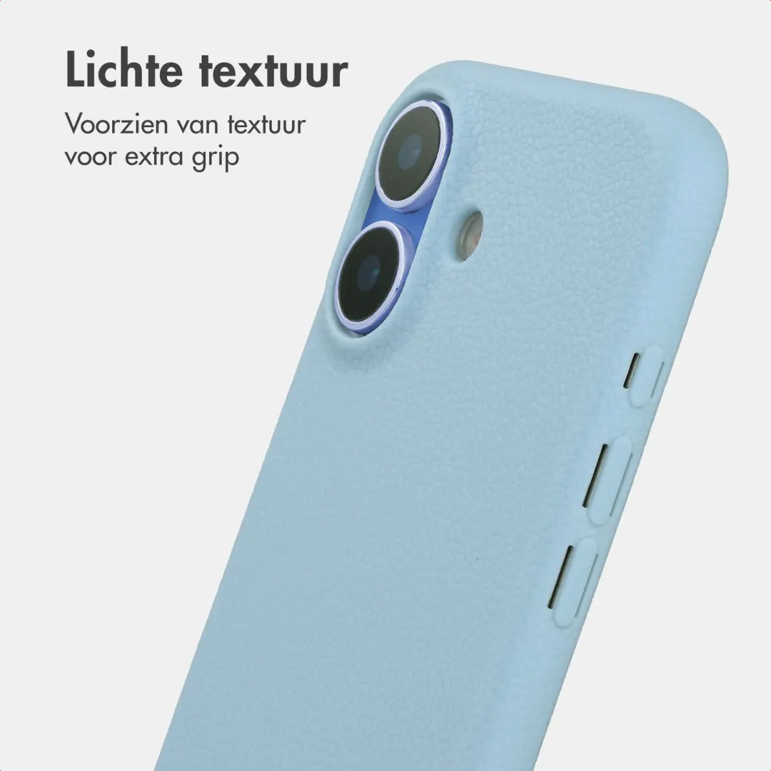 Imoshion Texture Backcover iPhone 16 - Lichtblauw - afbeelding 3 van 6