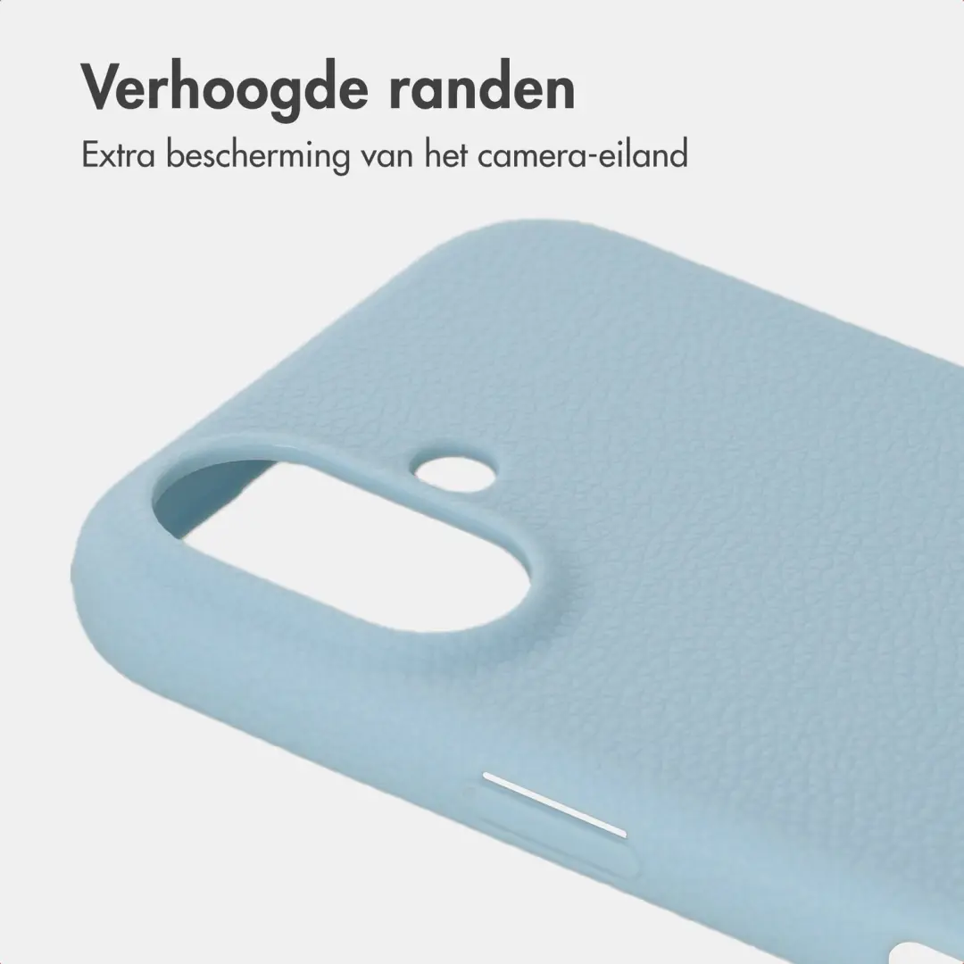Imoshion Texture Backcover iPhone 16 - Lichtblauw - afbeelding 6 van 6