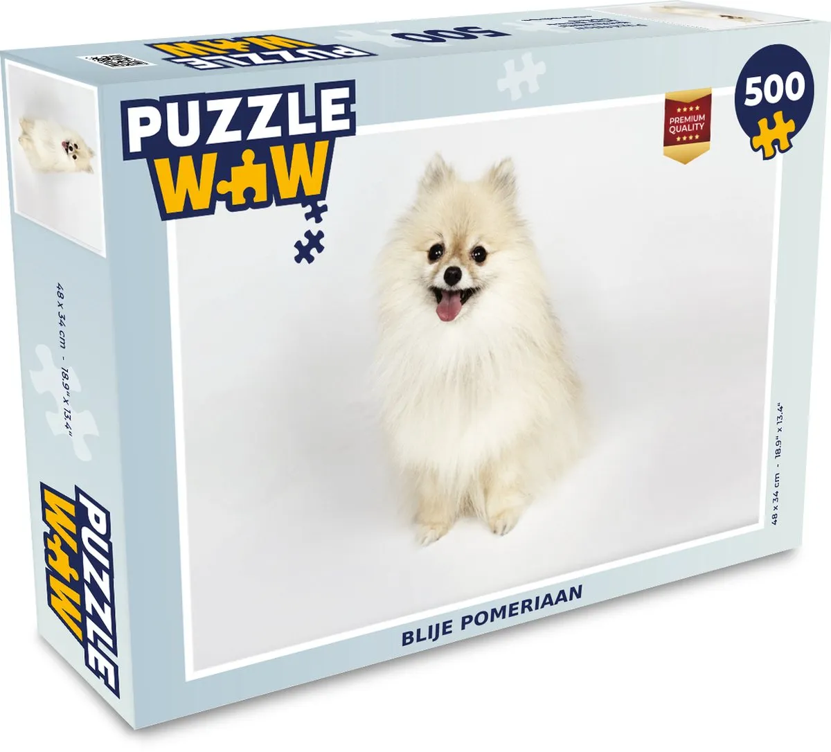 PuzzleWow Blije Pomeriaan Legpuzzel 500 Stuks - Multicolor