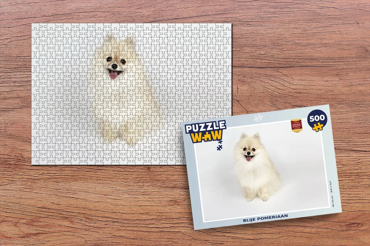 PuzzleWow Blije Pomeriaan Legpuzzel 500 Stuks - Multicolor