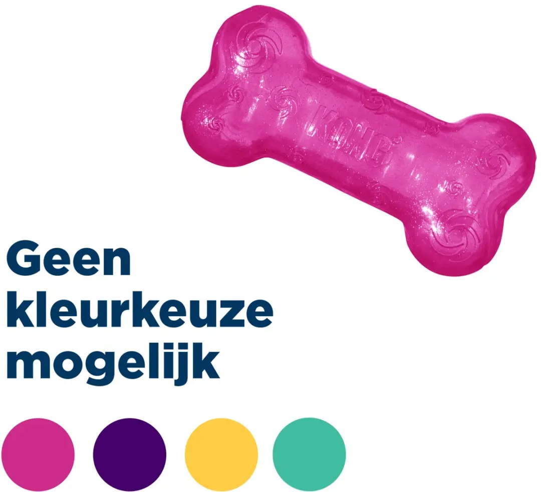 Hondenspeelgoed Kong squeeze crackle bone 15 x 7.5 x 4.5 cm