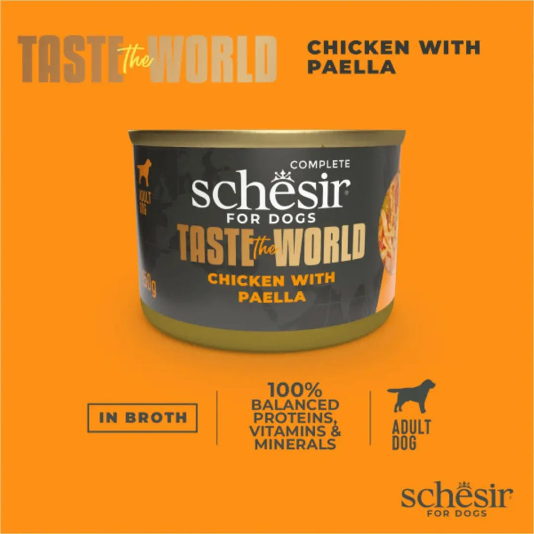 Schesir Taste The World Paella Hondenvoer 150g - 12 Stuks - afbeelding 6 van 6