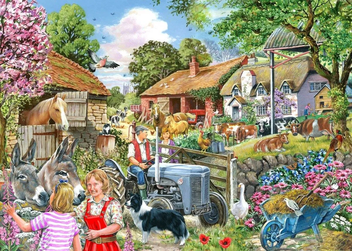 House Of Puzzles At the Farm Gate Puzzel 500 Stuks - Multicolor