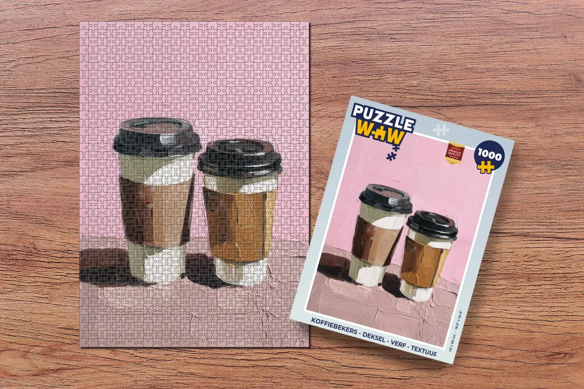 PuzzleWow Koffiebekers Puzzel 1000 Stuks - MPN 8721406831792