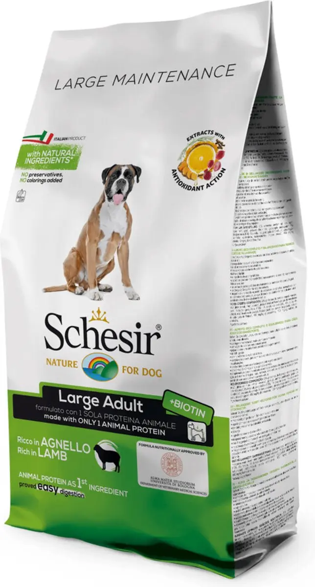 Schesir Hondenvoer Large Maintenance Lam 12kg - afbeelding 2 van 6