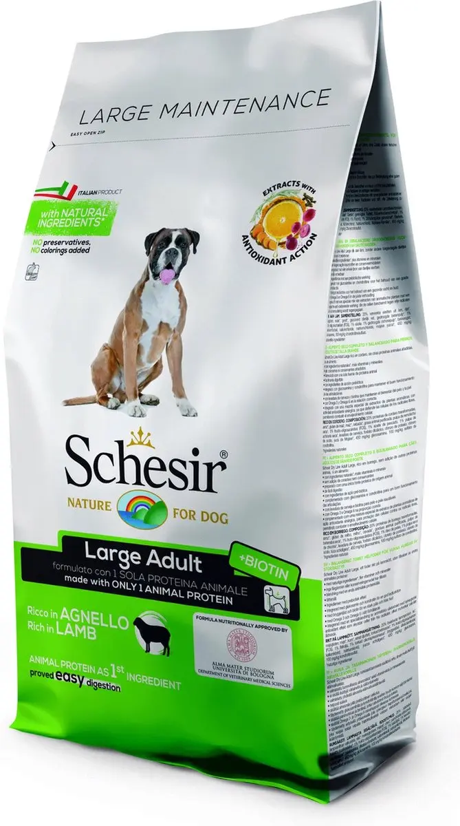 Schesir Hondenvoer Large Maintenance Lam 12kg - afbeelding 5 van 6