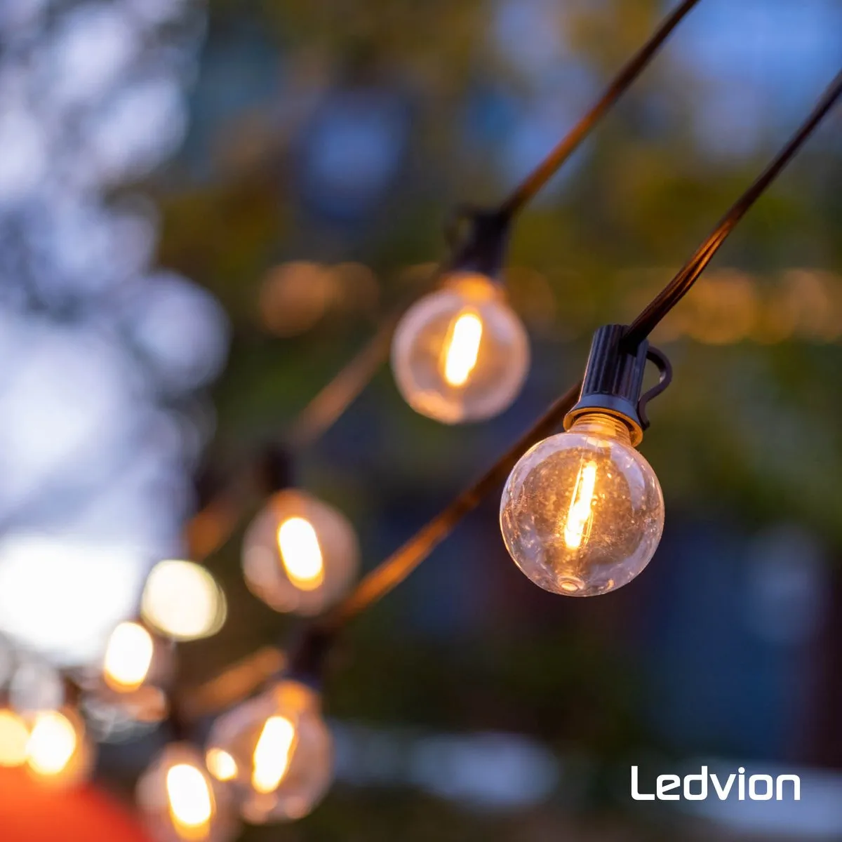 Ledvion Lichtsnoer 16.5M 30x E12 LED - 9W 2700K IP44