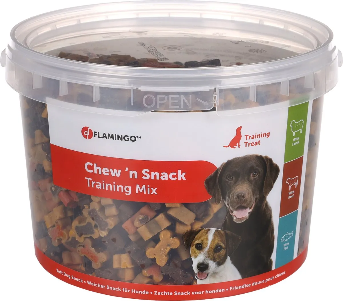 Flamingo Hondensnacks Lam Rund Vis 1,8kg