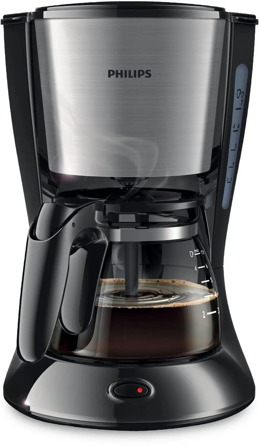 Philips - Koffiezetapparaat Filterkoffie - Zilver / Zwart - 7 Kopjes per zetbeurt