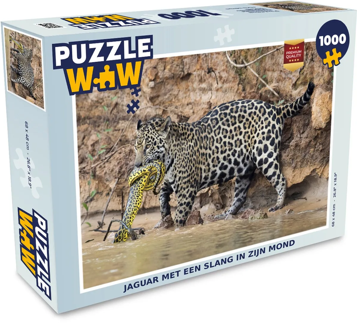 PuzzleWow Jaguar Slang Water Legpuzzel 1000 Stuks