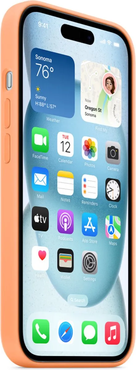 Apple iPhone 15 Siliconenhoesje MT0W3ZM/A - Orange Sorbet