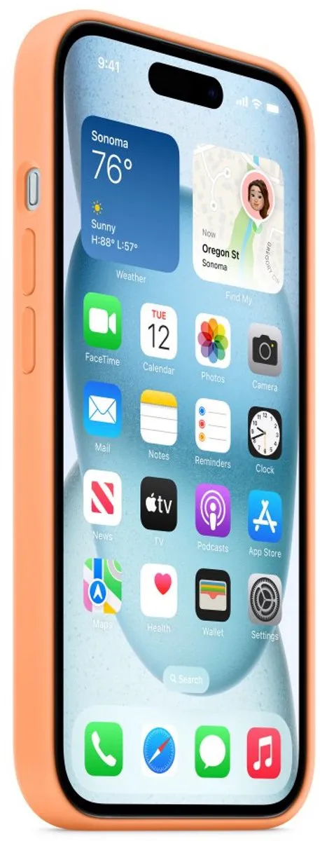 Apple iPhone 15 Siliconenhoesje MT0W3ZM/A - Orange Sorbet