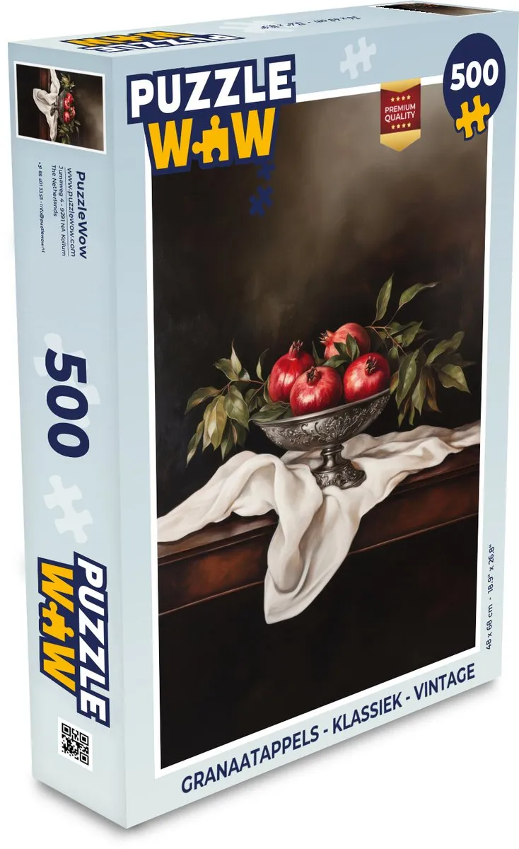 PuzzleWow Granaatappels Legpuzzel 500 Stuks - Vintage