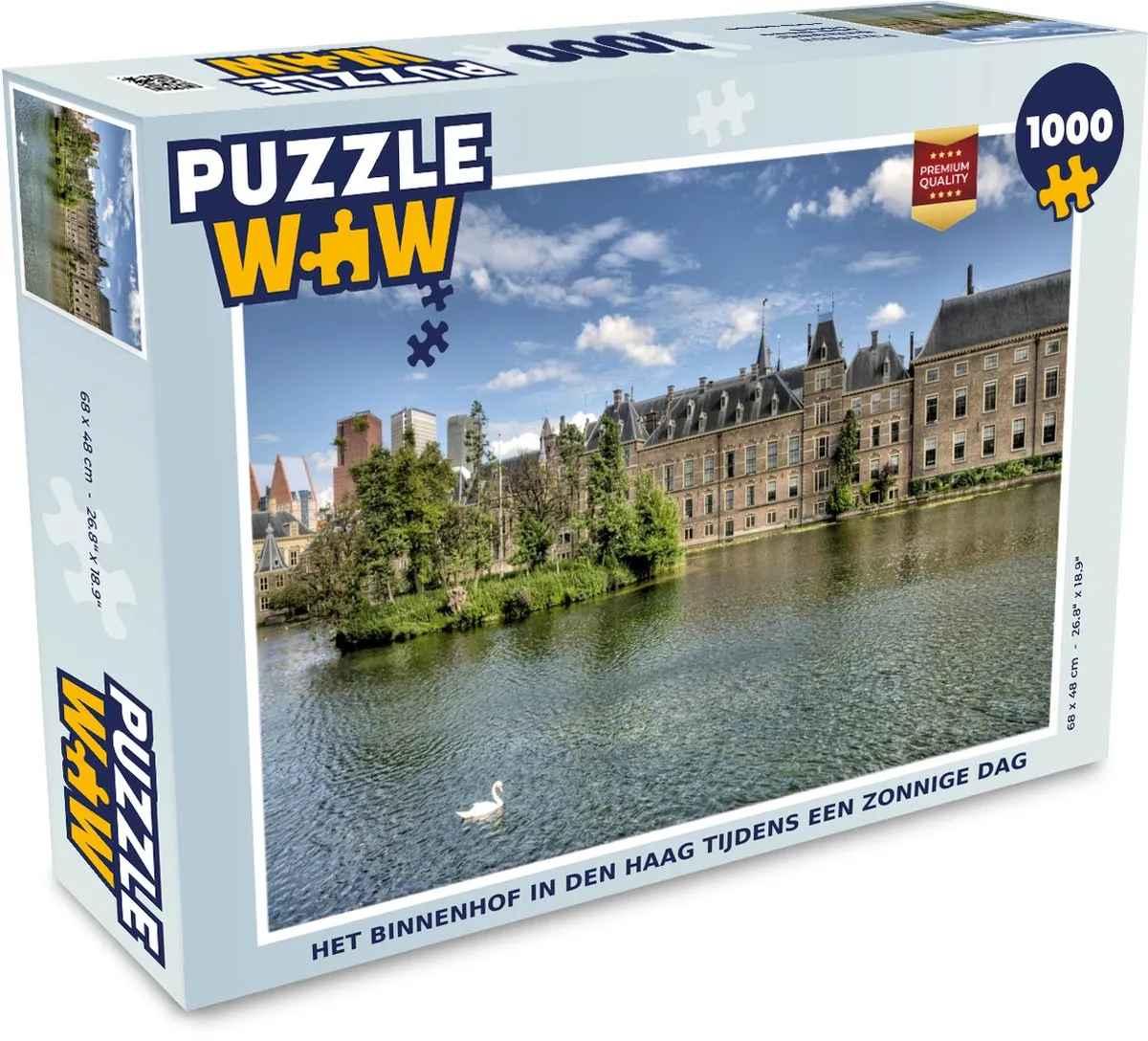 PuzzleWow Den Haag Vijver Zwaan Legpuzzel 1000 Stuks
