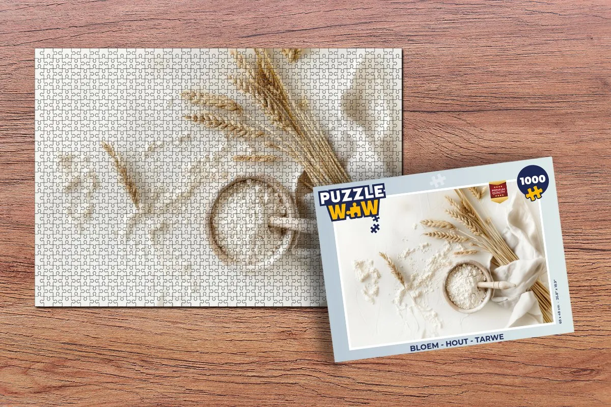 PuzzleWow Legpuzzel Bloem - Tarwe 1000 Stuks