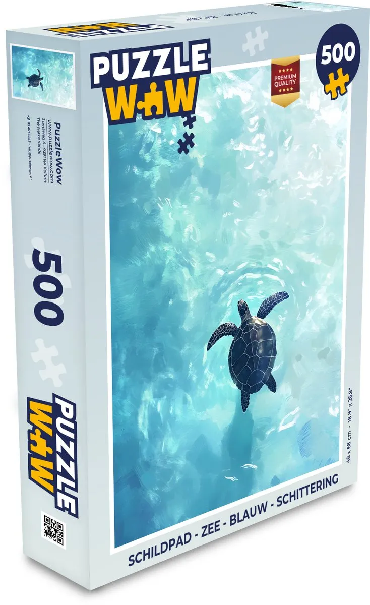 PuzzleWow Schildpad Zee Legpuzzel 500 Stuks