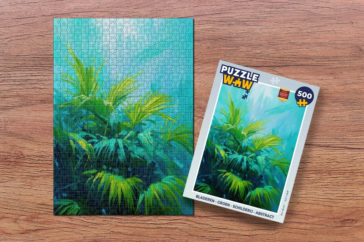 PuzzleWow Abstract Legpuzzel 500 Stuks - Groen