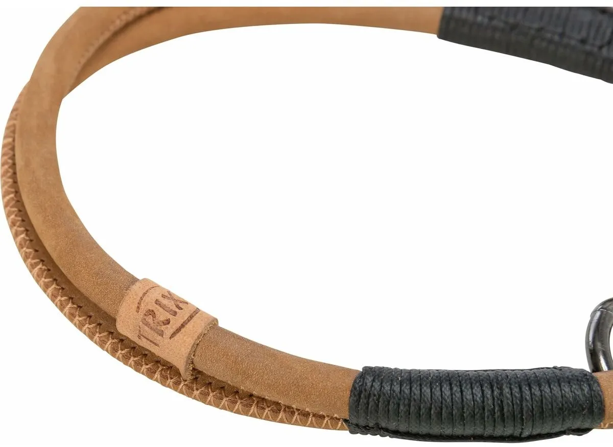 Trixie Nordic Halsband Half-Slip Leer Bruin S - afbeelding 3 van 4