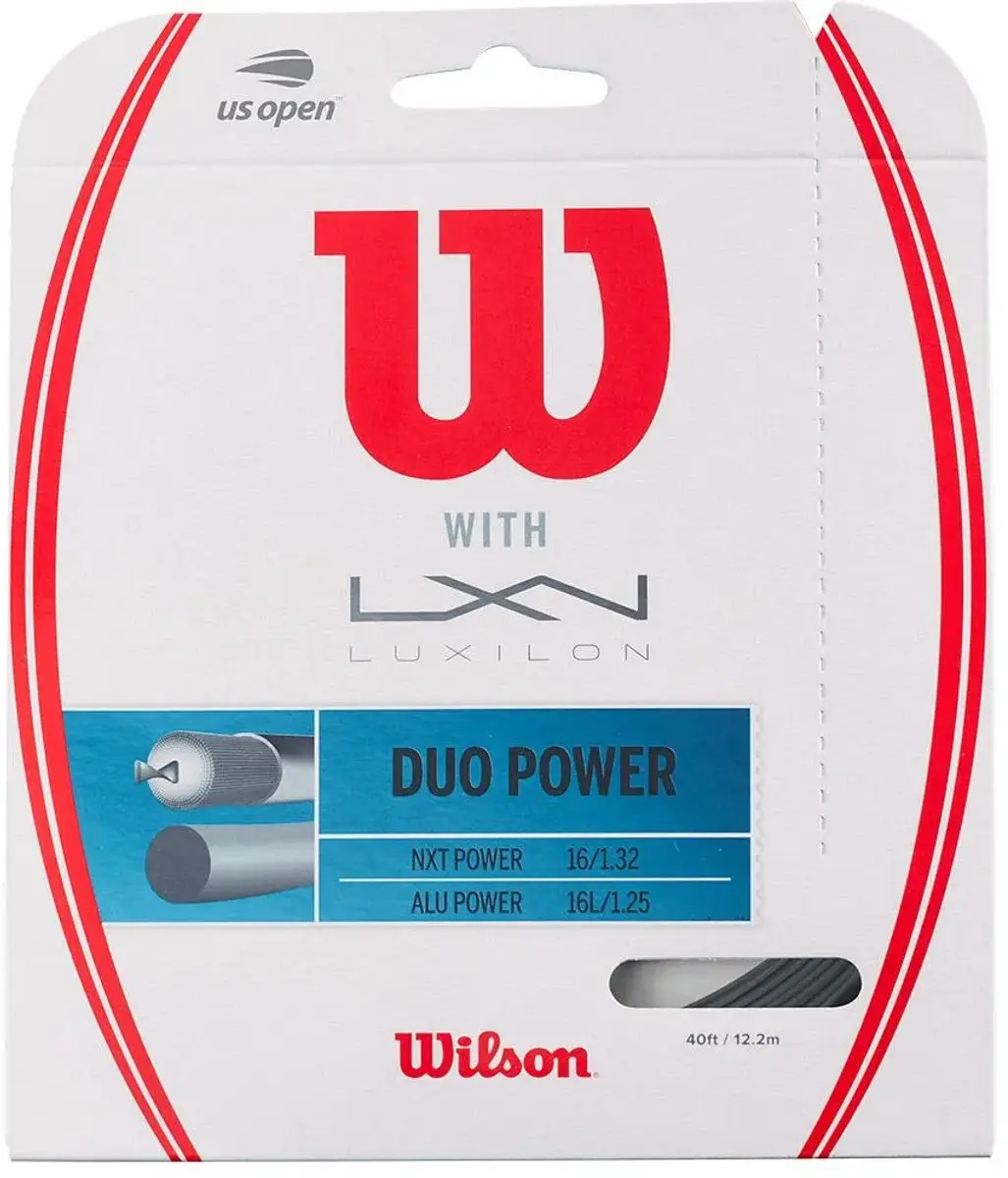 Wilson Luxilon Duo Power Tennissnaar 125 - Silver/Natural - afbeelding 2 van 2