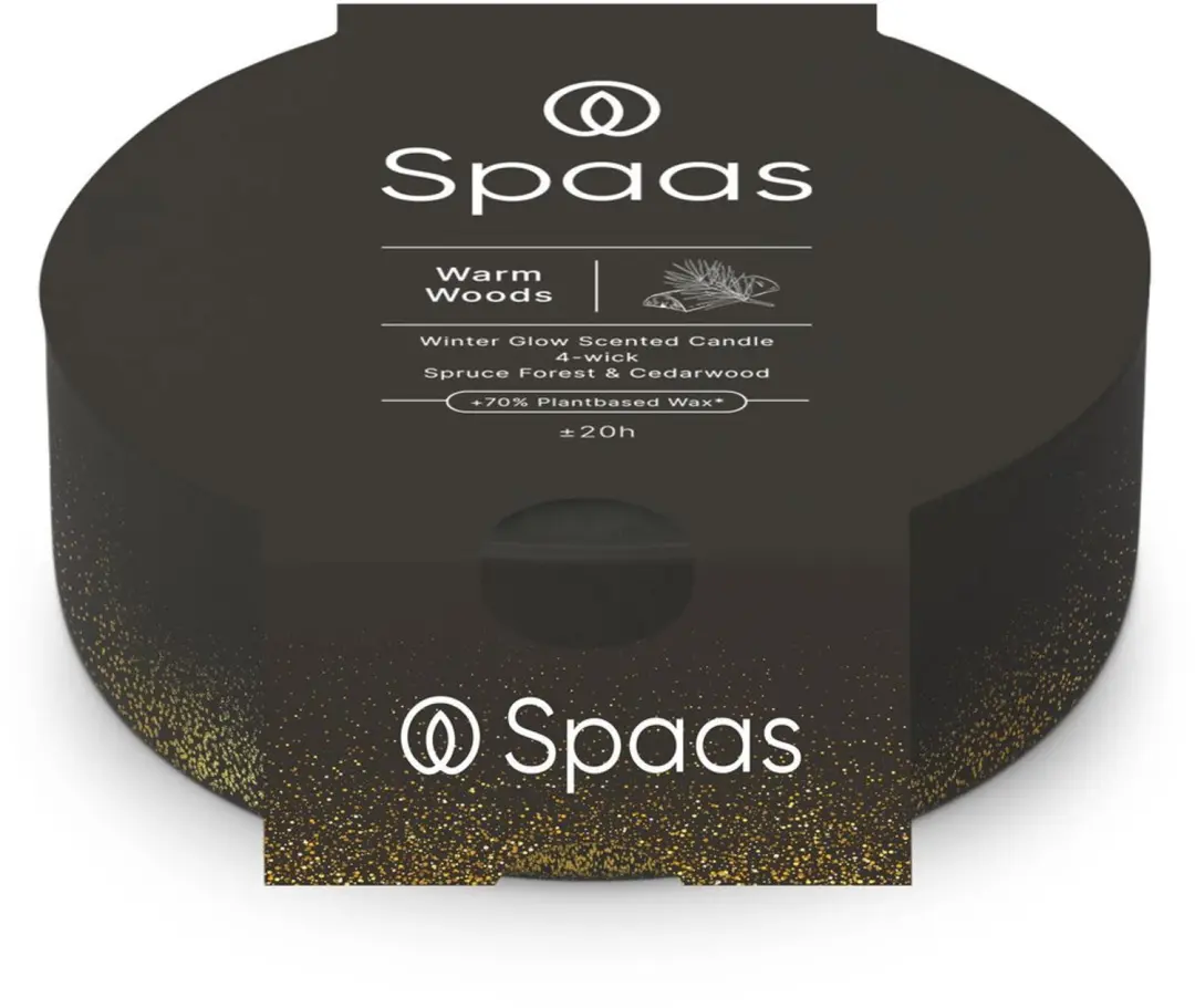Spaas Warm Woods Geurkaars
