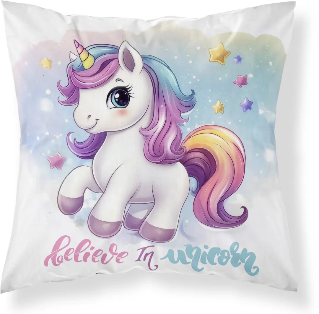 Unicorn Kussen 40x40 inclusief kussen vulling 300grms