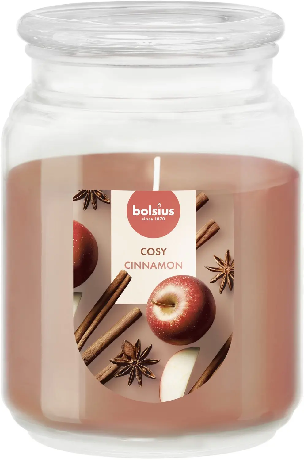 Bolsius True Scents Geurkaars in Glas met Deksel Apple Cinnamon (1 Stuk)