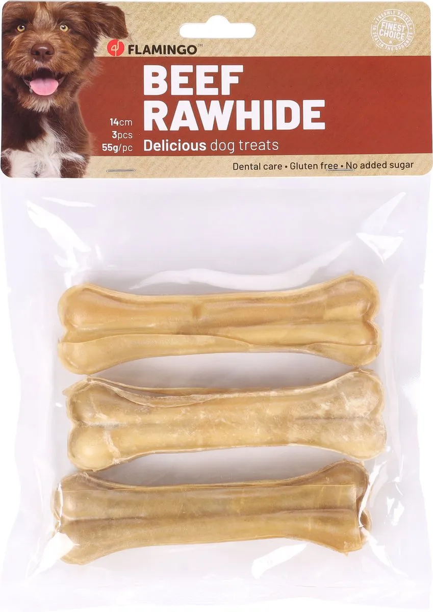Flamingo Premium Hondensnack Kauwbeen - 3 Stuks (165g)
