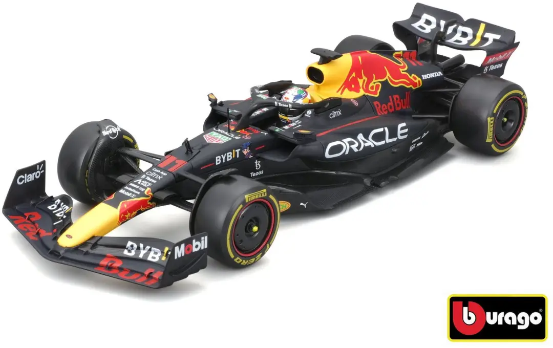 Bburago Red Bull RB18 1:24 Sergio Perez - Rood/Zwart - afbeelding 6 van 6