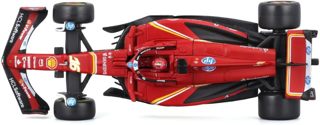 Bburago Ferrari SF-24 Leclerc 1:43 - Rood - afbeelding 6 van 6