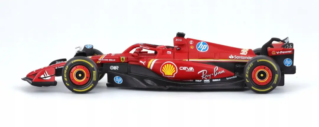 Bburago Ferrari SF-24 Leclerc 1:43 - Rood - afbeelding 4 van 6