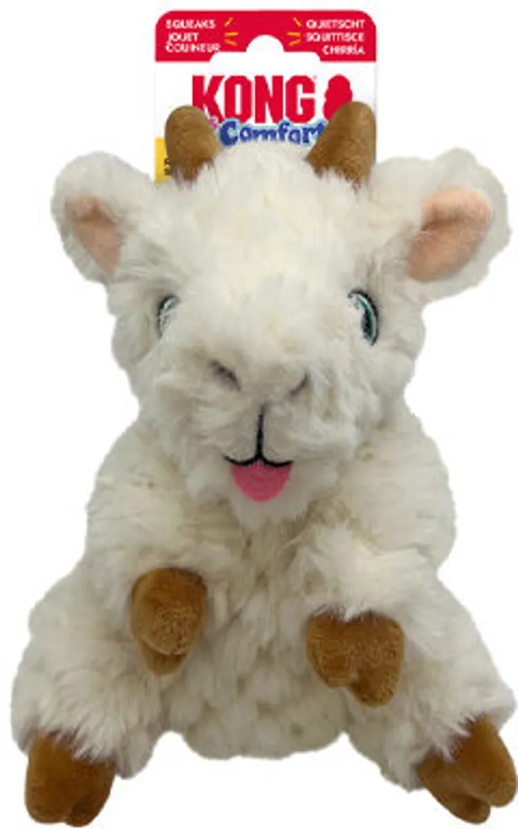 KONG Comfort Tykes Gosling Hondenspeelgoed Small - Geel/Bruin - afbeelding 6 van 6