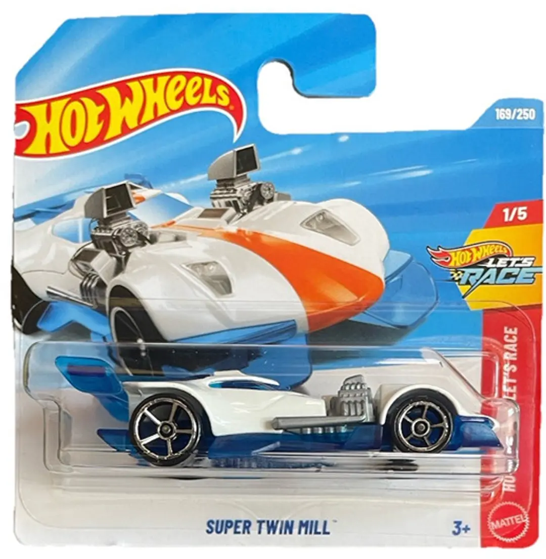 HOT WHEELS SUPER TWIN MILL WHITE BLUE 169/250 HW LET'S RACE 1/5 SHORT CARD 2026