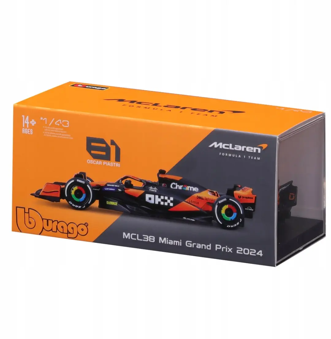 Bburago McLaren MCL38 1:43 Formule 1 Piastri #81