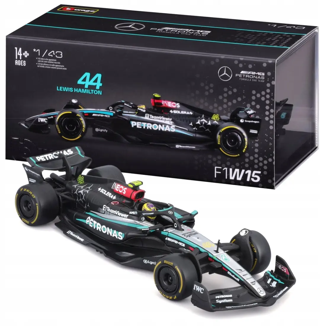 Bburago Mercedes-AMG F1 W15 1:43 Hamilton 2024 - afbeelding 2 van 6