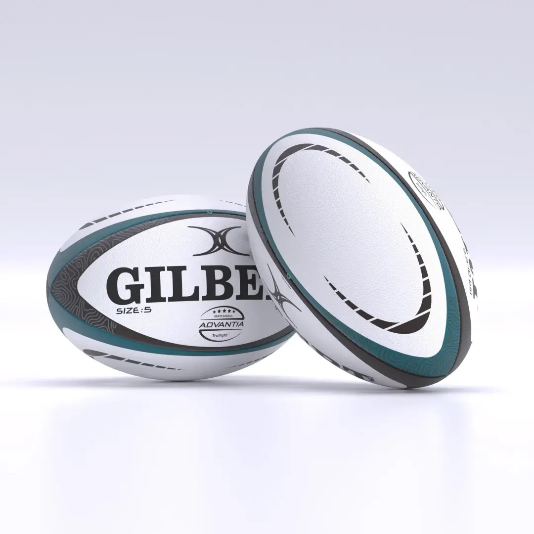 Gilbert Advantia Rugbybal 5 - Zwart/Teal - afbeelding 3 van 3