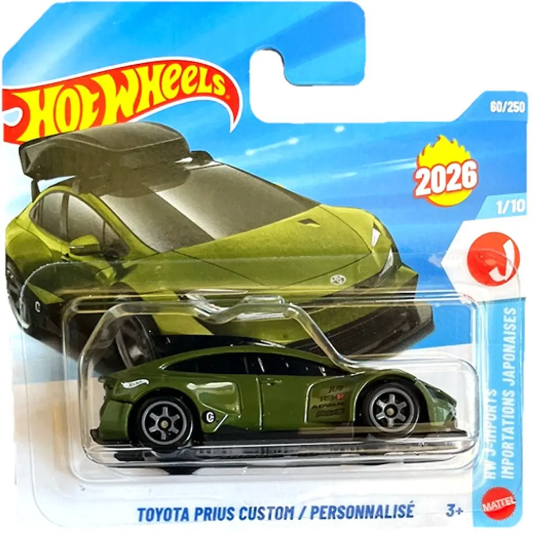 HOT WHEELS TOYOTA PRIUS CUSTOM PERSONNALISÉ MOSS GREEN 60/250 HW J-IMPORTS 1/10