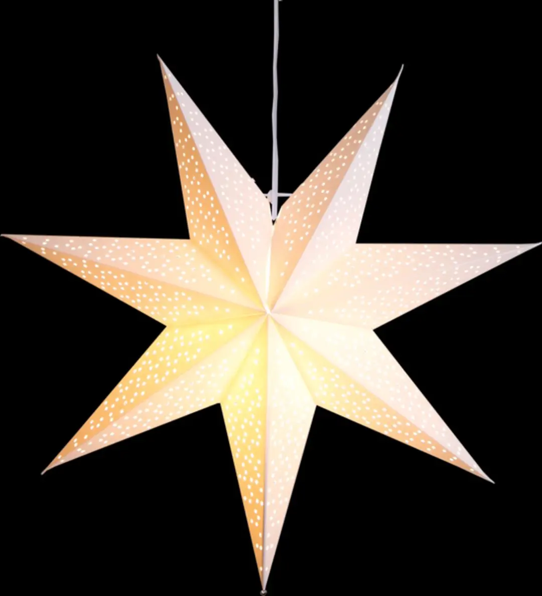 Star Trading Papieren Kerstster Dot 54cm Warm Wit - afbeelding 3 van 6