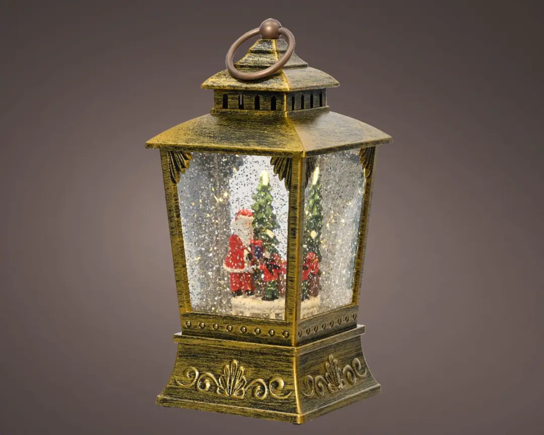 Lumineo Kerstman Waterspinnerlantaarn 24cm