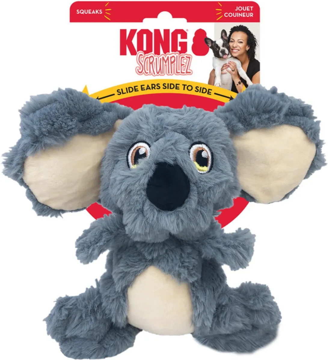 KONG Scrumplez Koala Pluche - Grijs