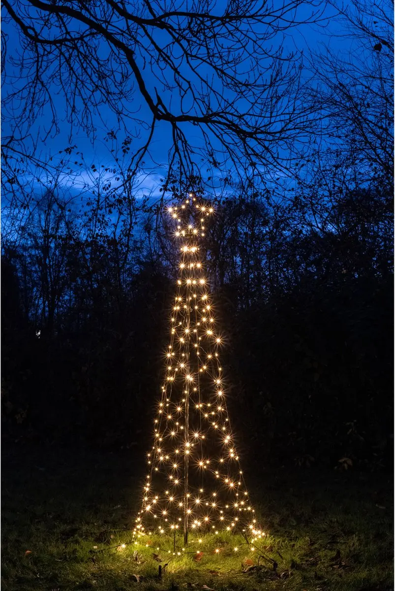 Anna's Collection Kerstboom met Ster Vlaggenmast 200cm - 236 LED - afbeelding 2 van 6