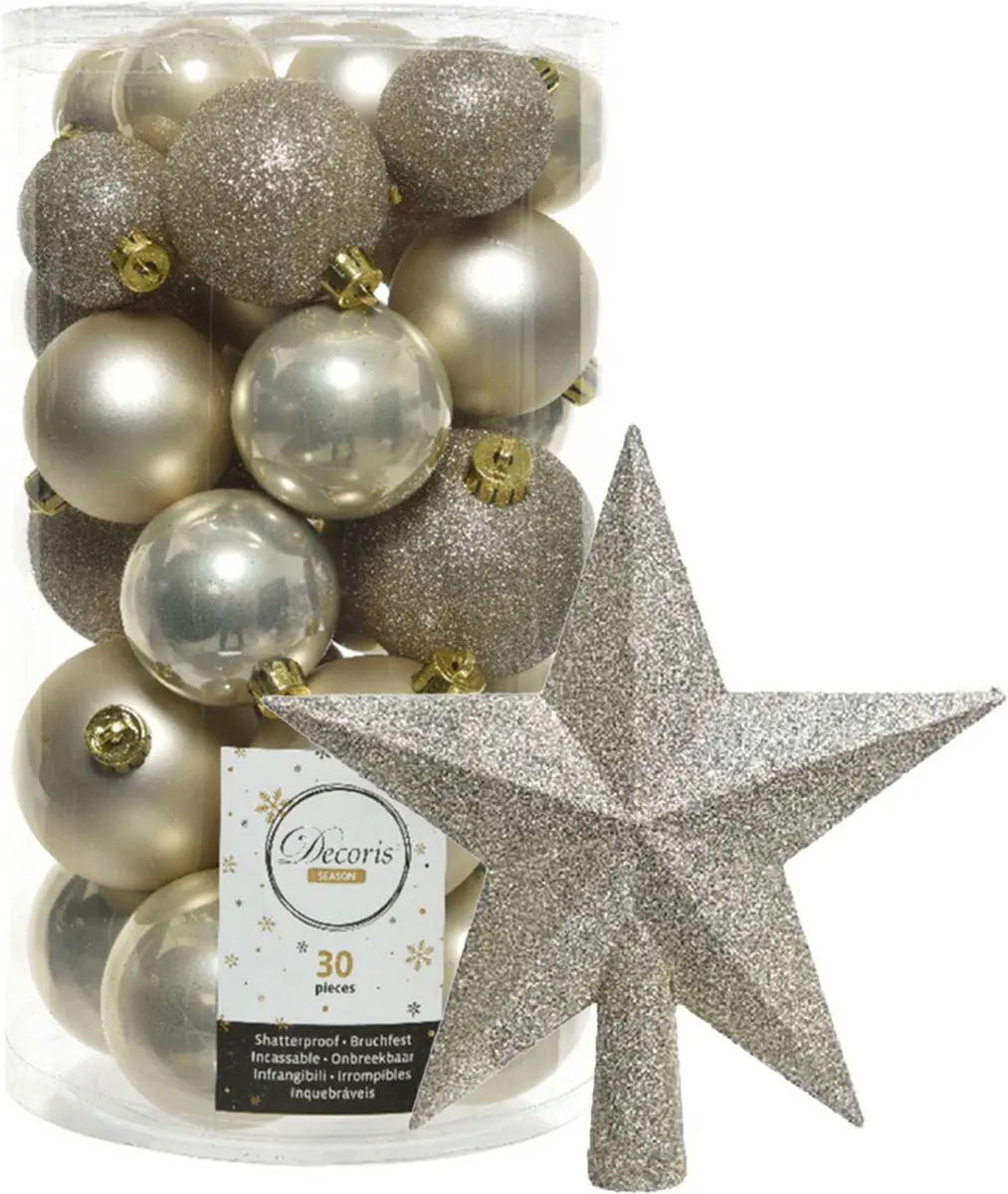 Decoris kerstballen 30x stuks